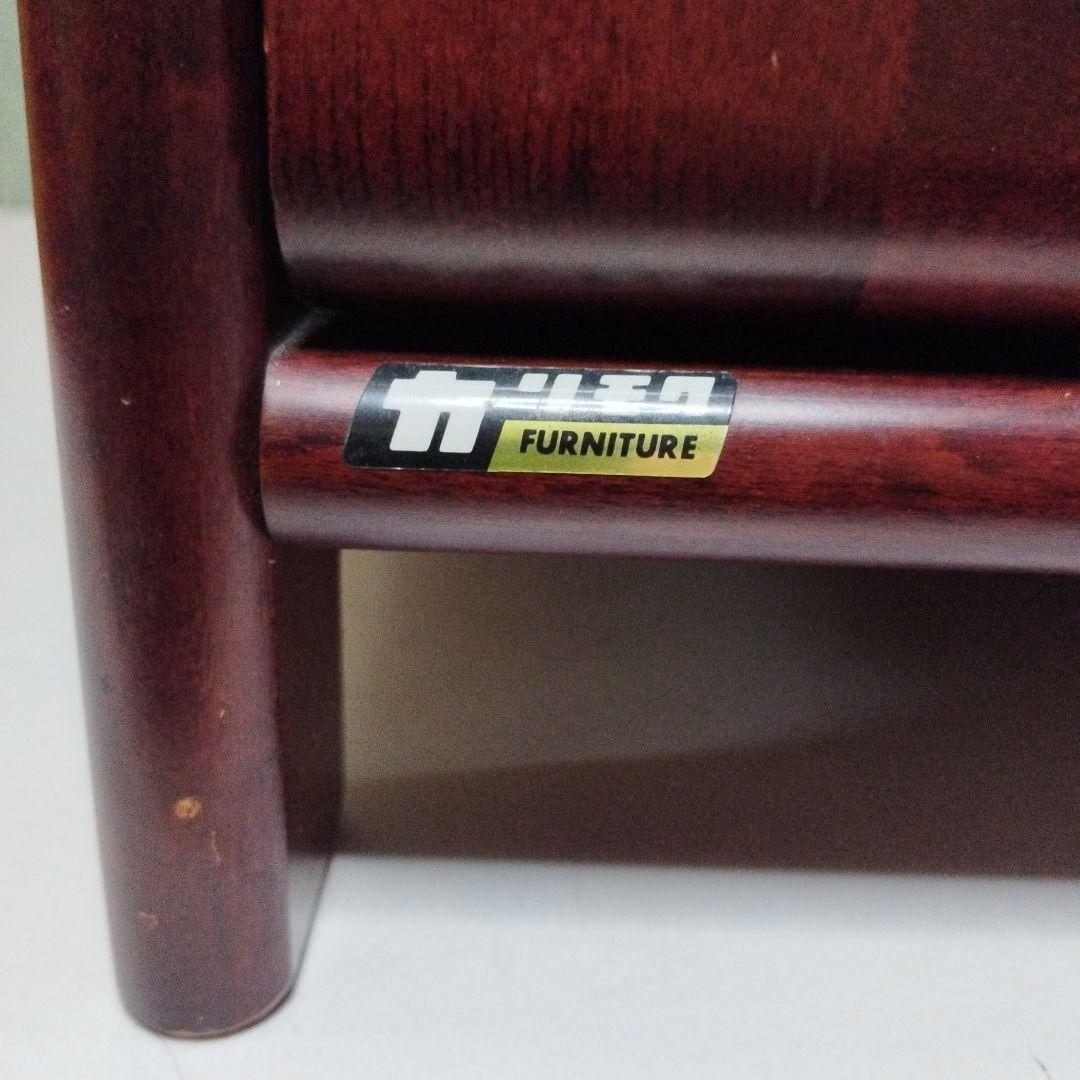 オールドカリモク　電話台　花台　　小物入れ　引き出し付　高級家具