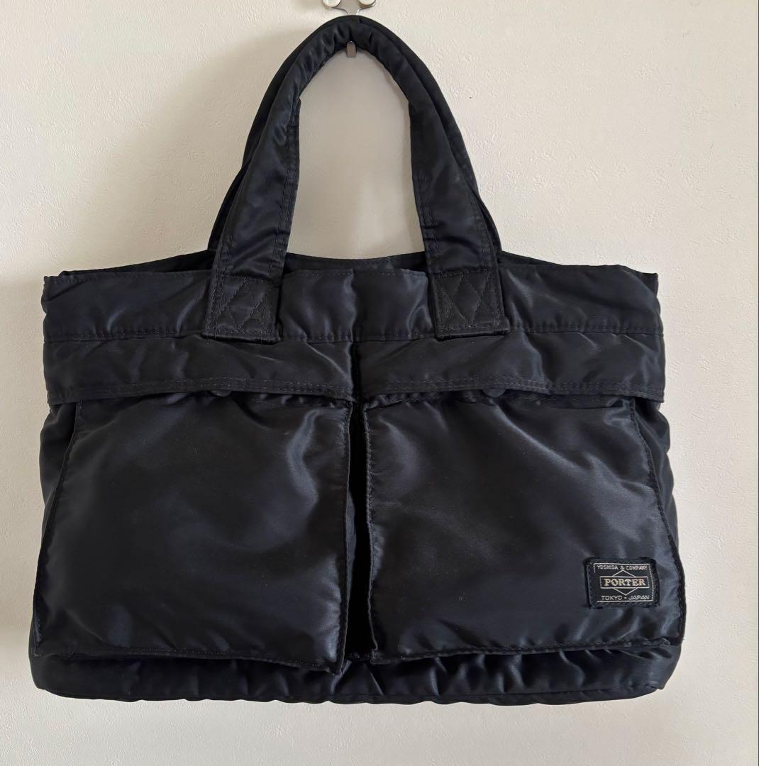 【美品】ポーター　タンカー　トートバッグ　ハンドバッグ　男女兼用　A4収納可