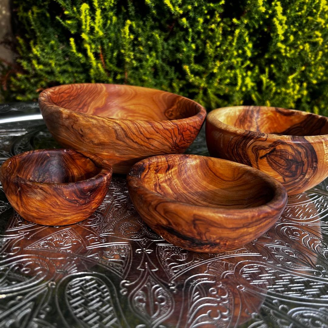 オリーブの木　入れ子になるボウル　4点セット