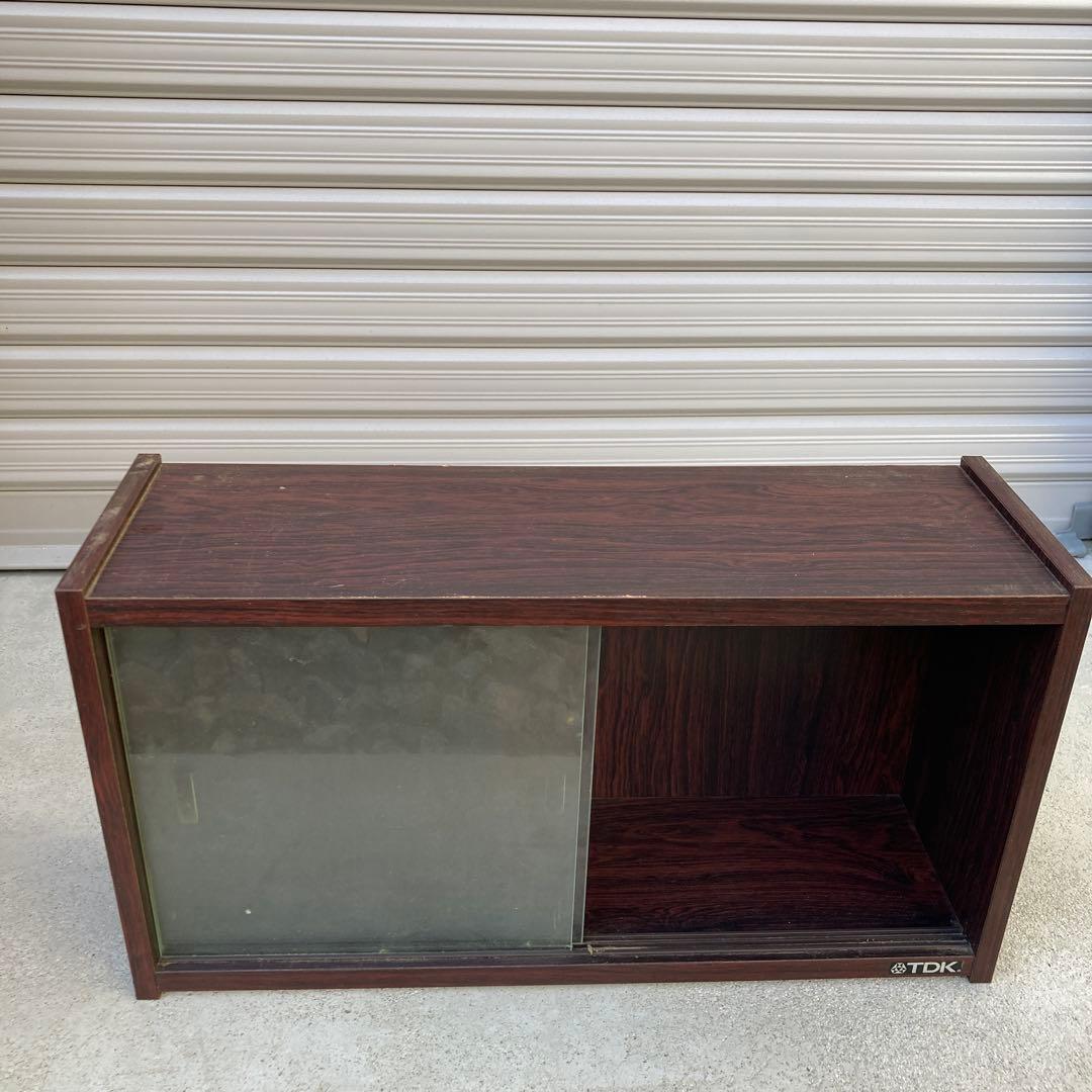 TDK 木製ラック ガラス扉付き 中型