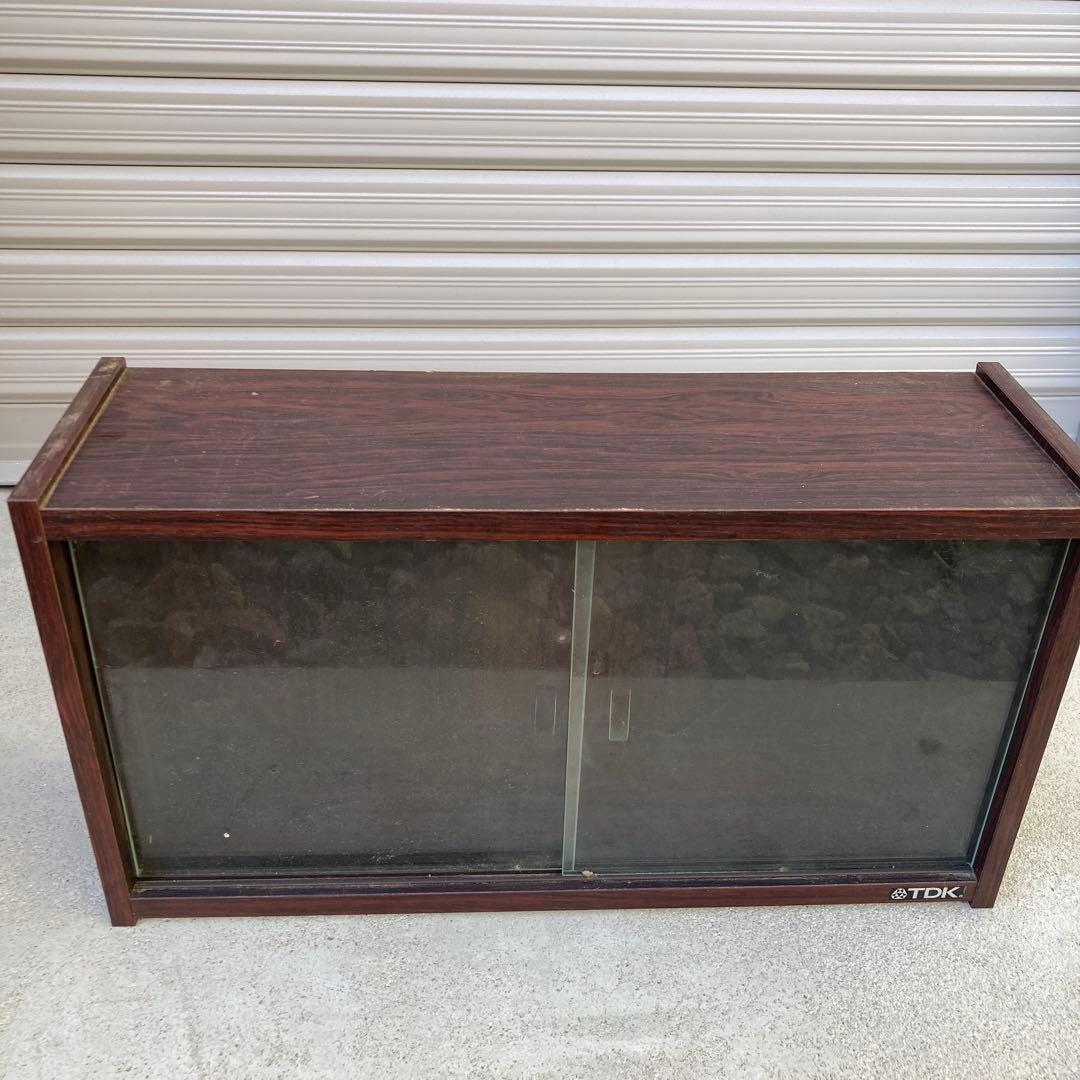 TDK 木製ラック ガラス扉付き 中型
