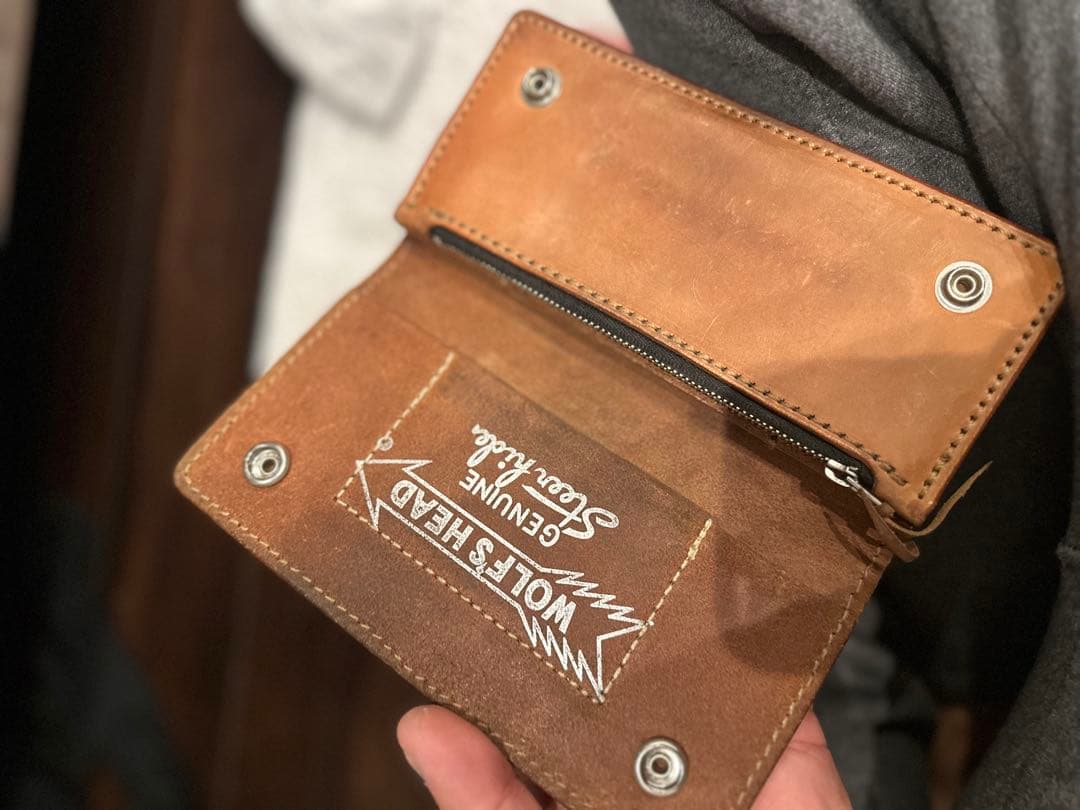 Z*o様 WOLFSHEAD ブラウンレザー 長財布　ウルフズヘッド