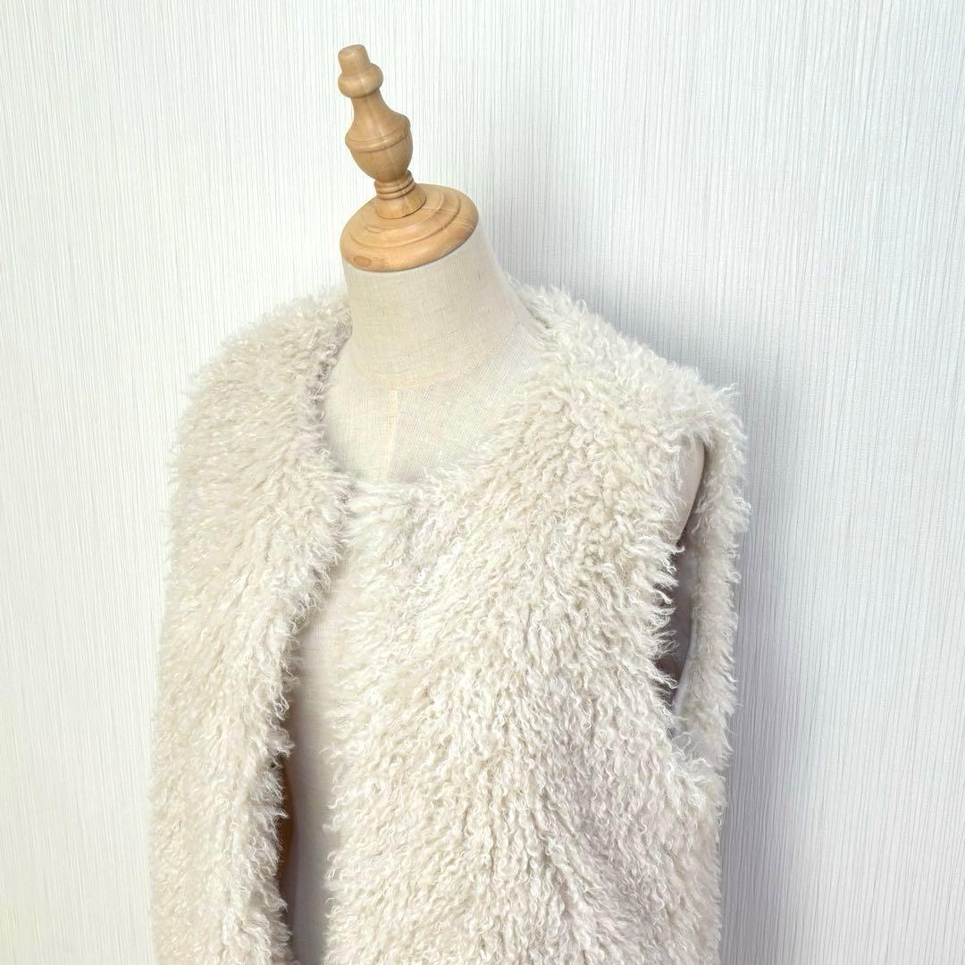 【美品】TOMORROWLAND Ballsey プードルファークルーネックジレ