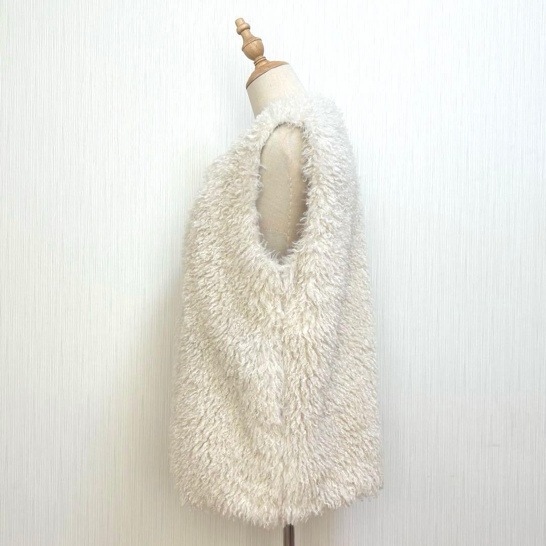 【美品】TOMORROWLAND Ballsey プードルファークルーネックジレ