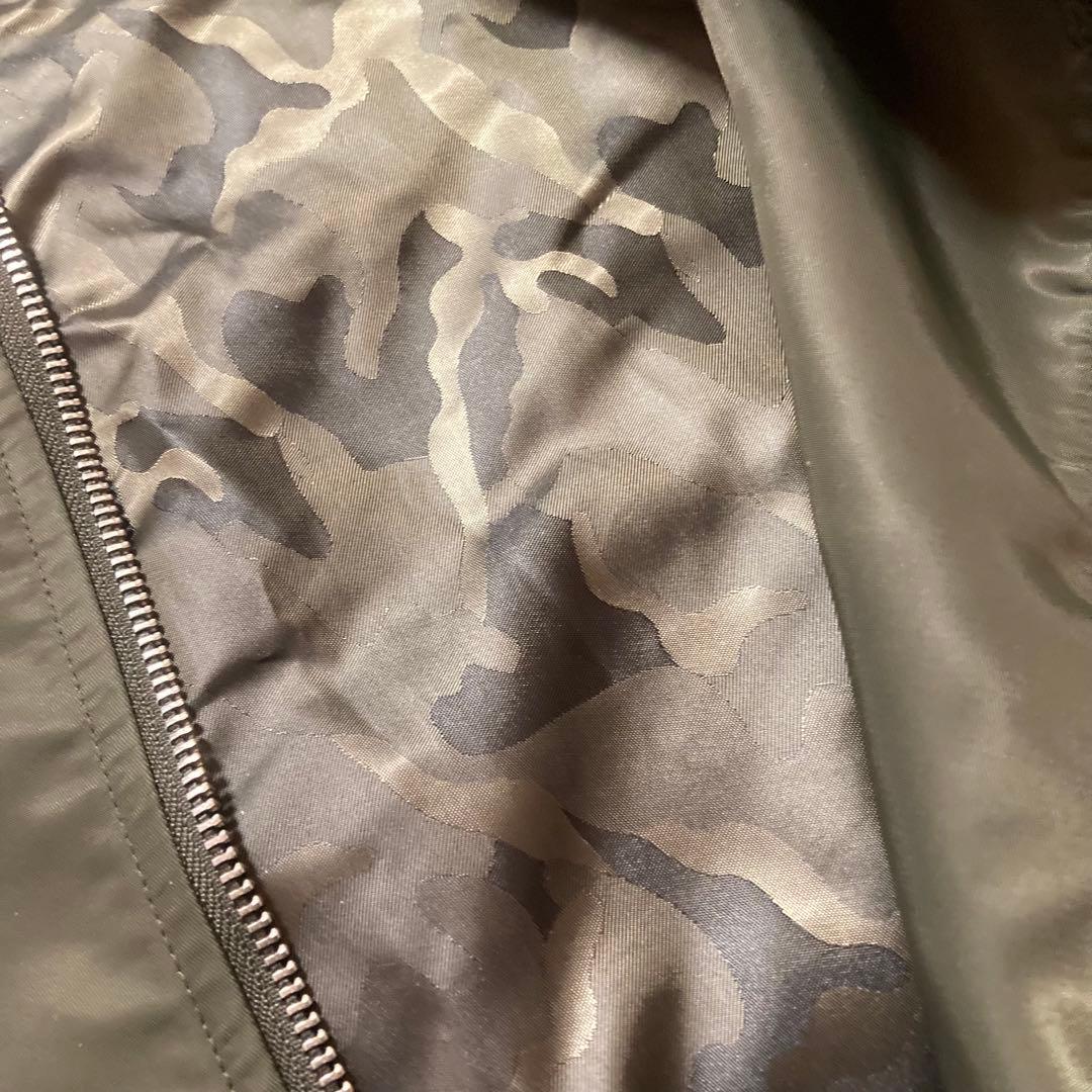 FLAGSTAFF×PEANUTS スヌーピーMA-1刺繍ジャケット カーキ