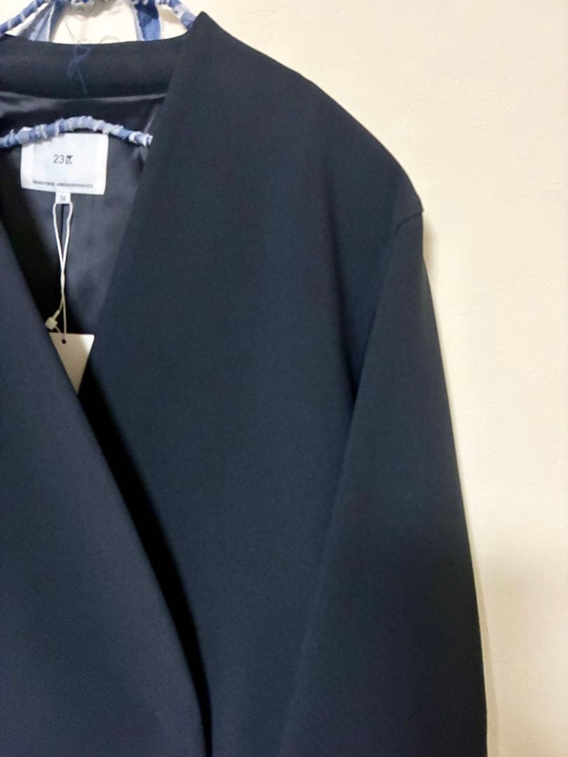 ★新品★ 23区 グロッシー ダブルクロス Vカラーコート