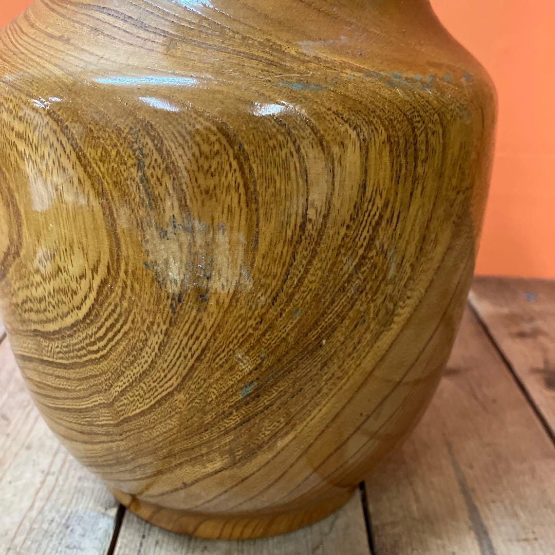 C壁 銘木 木製花瓶 花瓶 花器 一輪挿し 天然木 木目 ウッドベース 壺