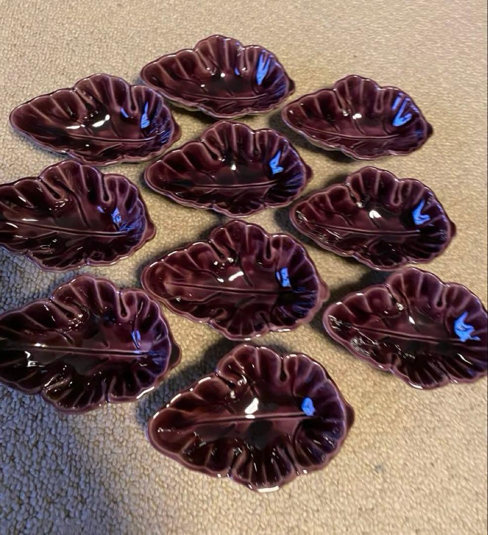 珍味入れ　紫菊葉珍味入れ10客