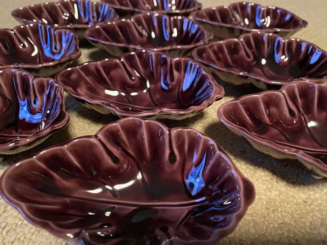 珍味入れ　紫菊葉珍味入れ10客