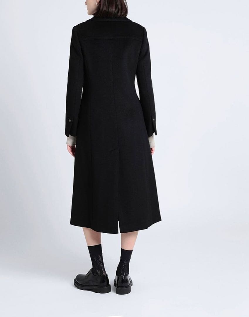 新品未使用Max &CO黒 ウール ダブルブレスト チェスターロングコート