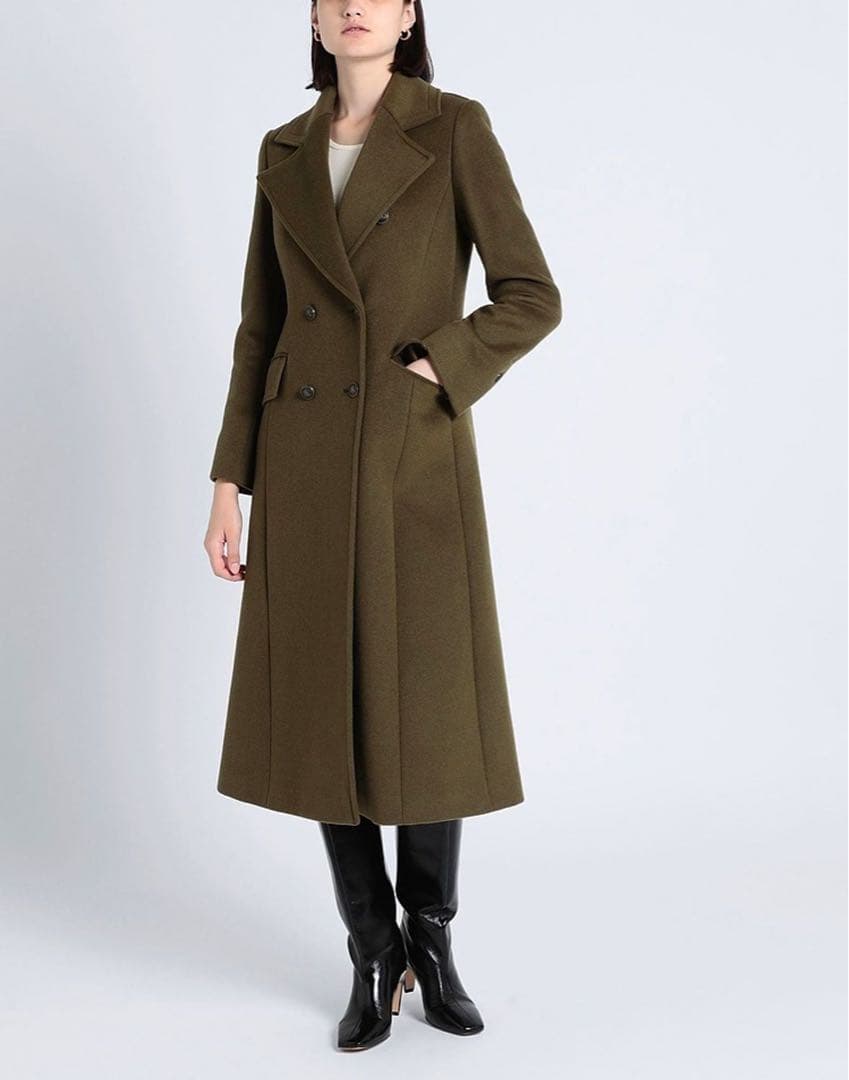 新品未使用Max &CO黒 ウール ダブルブレスト チェスターロングコート