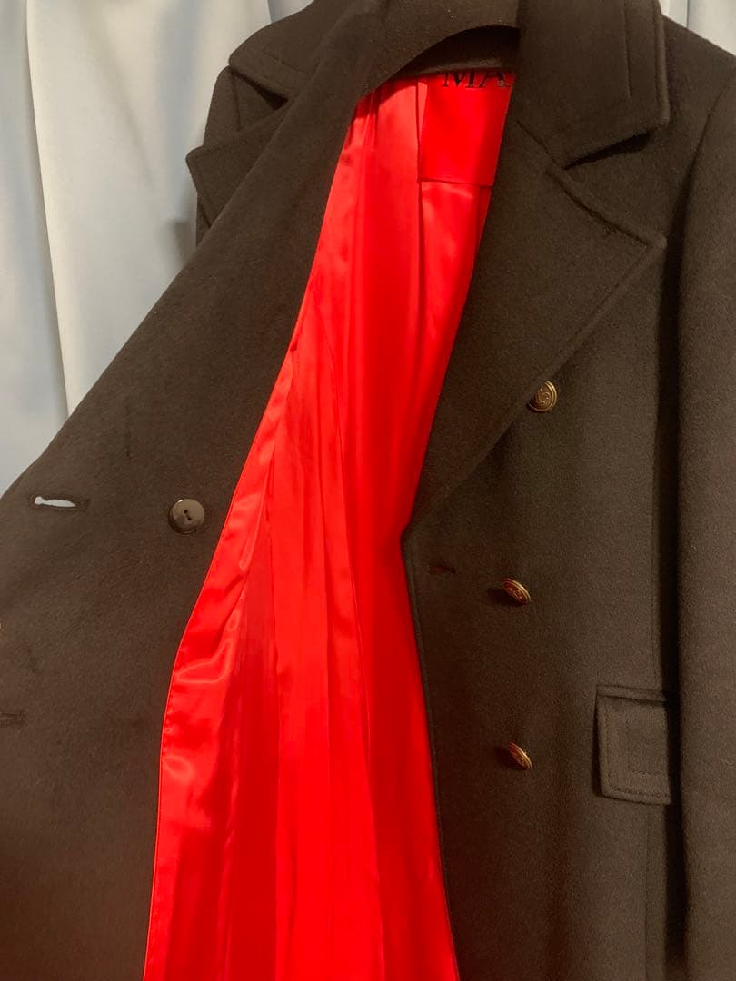 新品未使用Max &CO黒 ウール ダブルブレスト チェスターロングコート