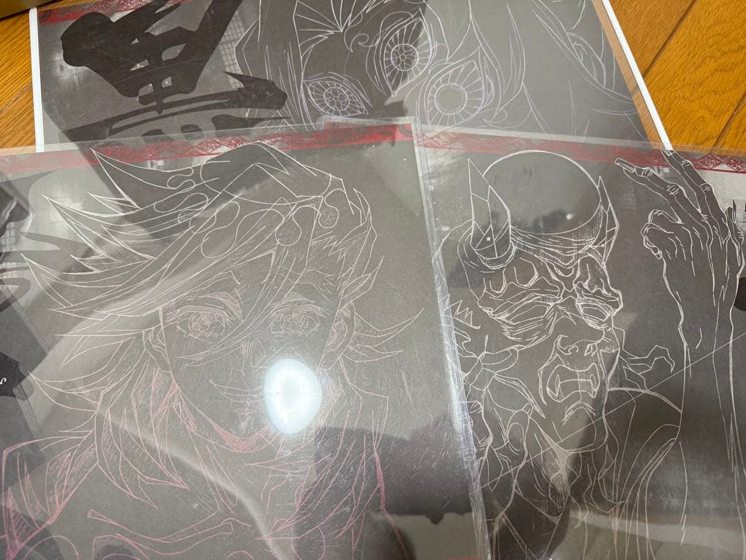 ufotable dining 上弦集結ランチョンマット　6点セット黒死牟　童磨