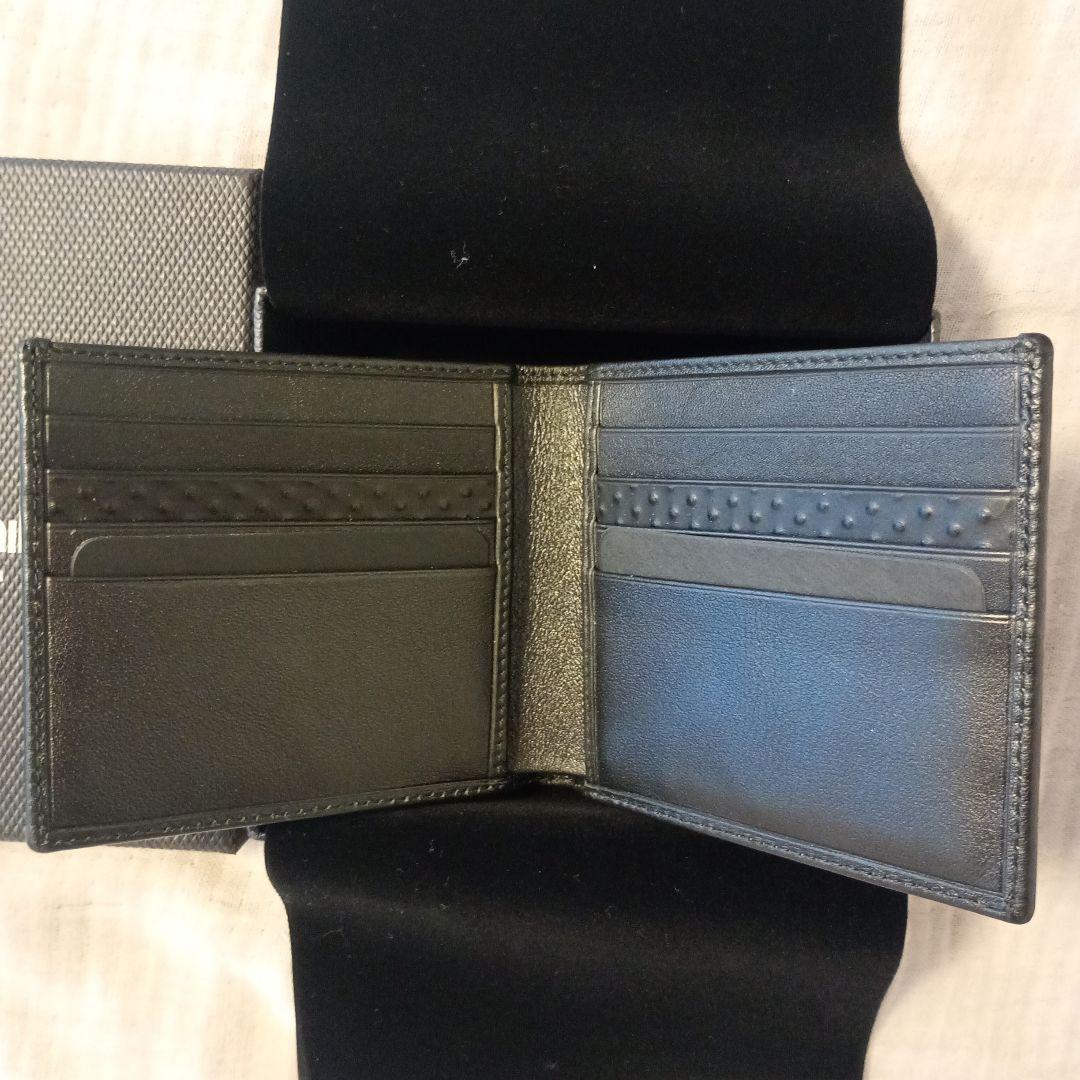 新品 ダンヒル dunhill ブラック 二つ折り財布 箱付き