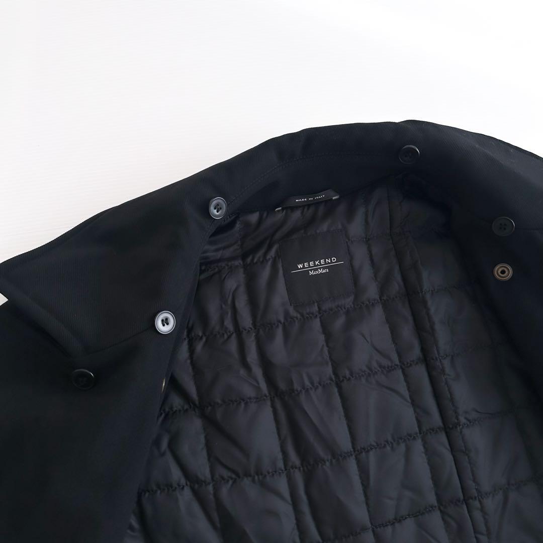 マックスマーラ ウィークエンド /中綿アウター トレンチコート 黒 40 ベルト