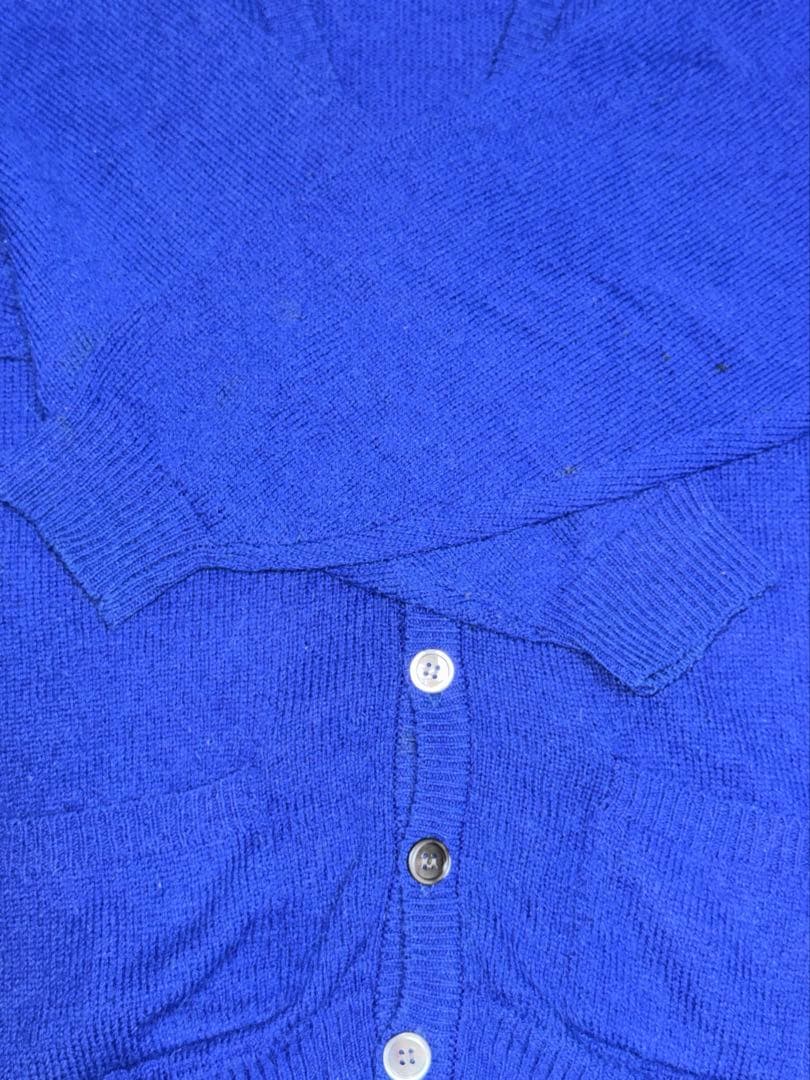 80s vintage Y's for men ウールカーディガン　ブルー日本製