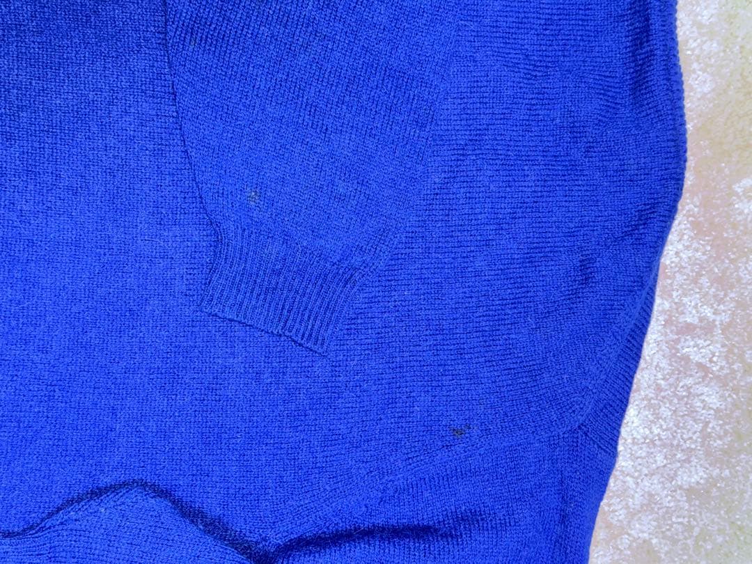 80s vintage Y's for men ウールカーディガン　ブルー日本製