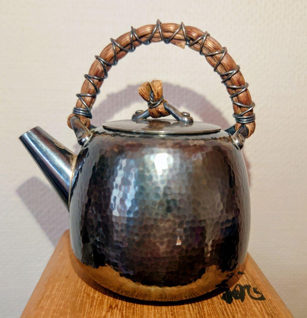 【煎茶道具】銀製　急須　蔵六作