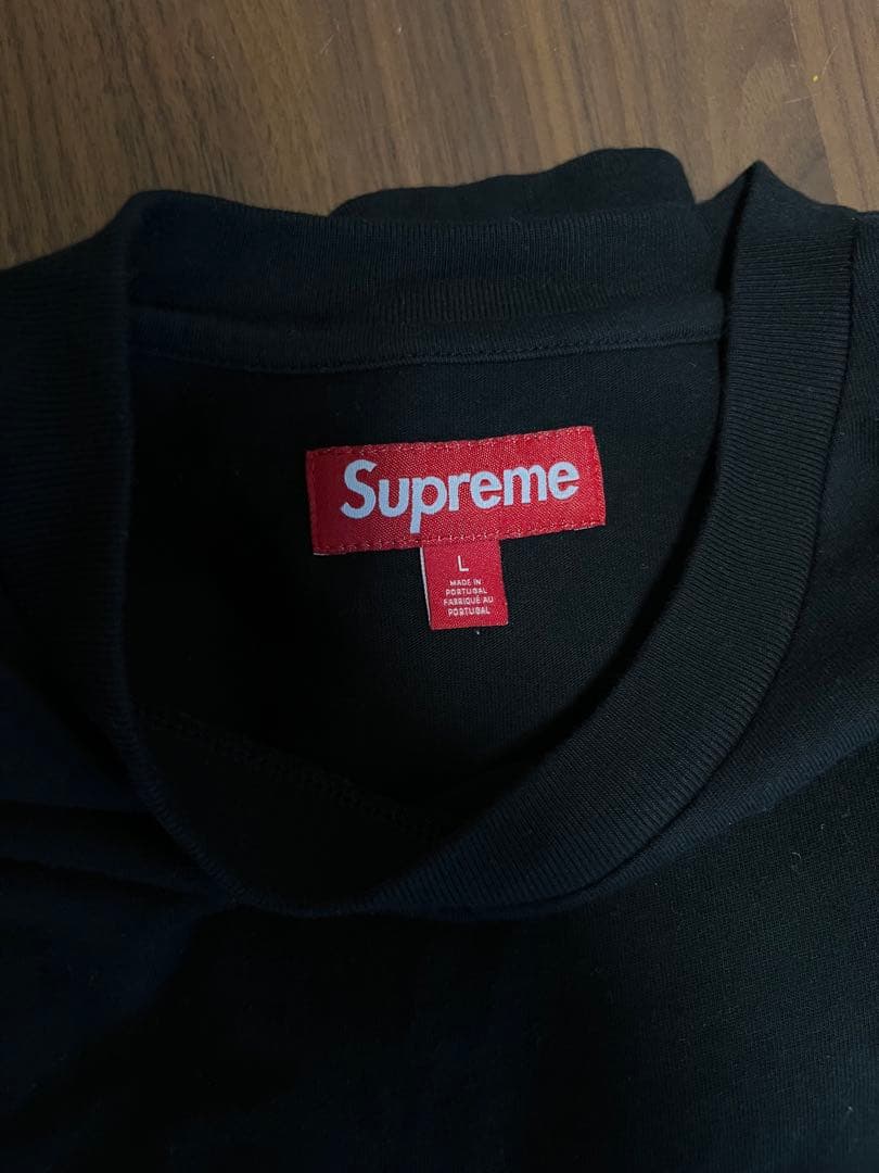 Supreme ブラック ロングTシャツ Lサイズ