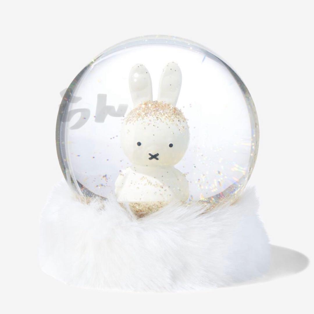 miffy【日本未販売】ミッフィー スノードーム ホワイト＆ゴールド