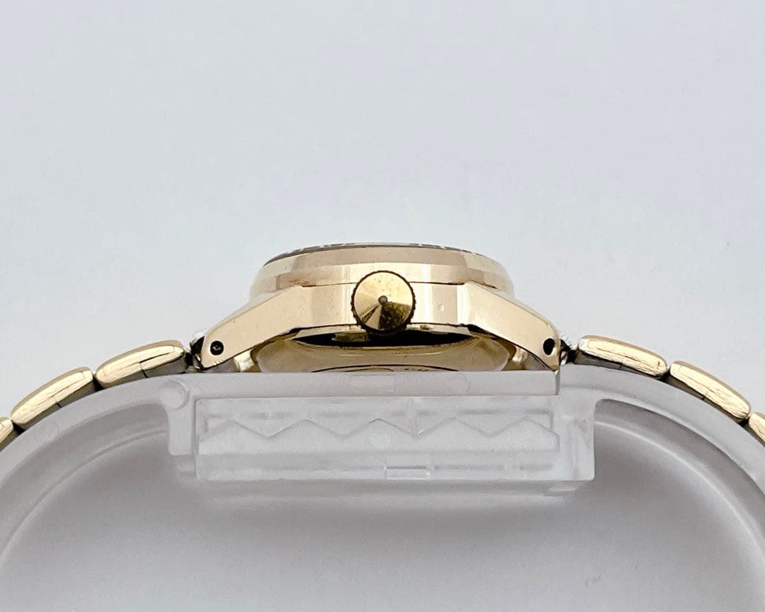 SEIKO クイーンセイコー 手巻き 王冠メダリオン カットガラス ゴールド