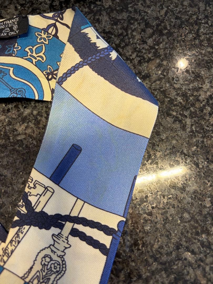 HERMES ツイリー 2本セット スカーフ エルメス オレンジ箱付き 美品