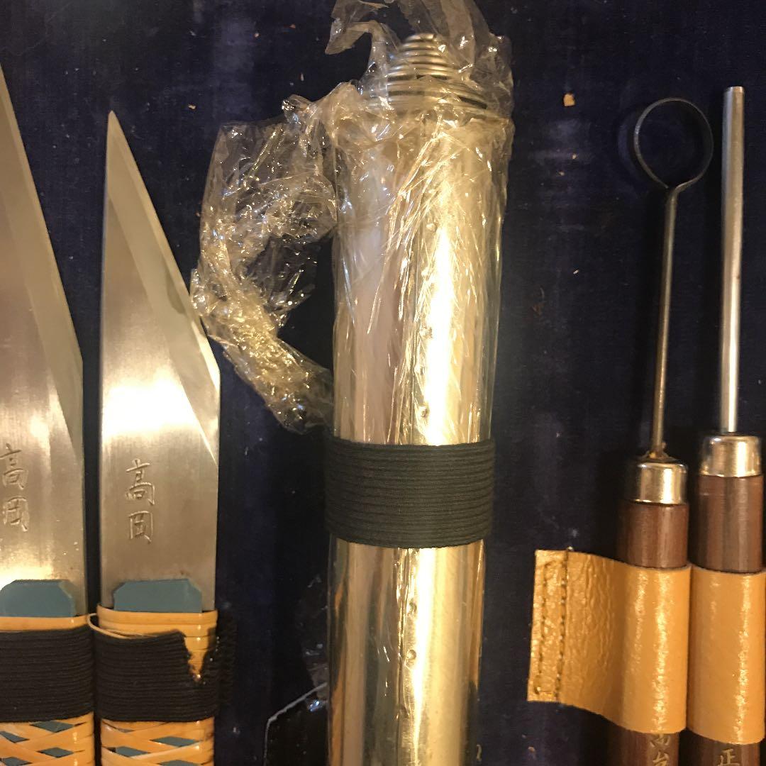 尚台正吉　調理細工庖刀一式 飾り細工道具