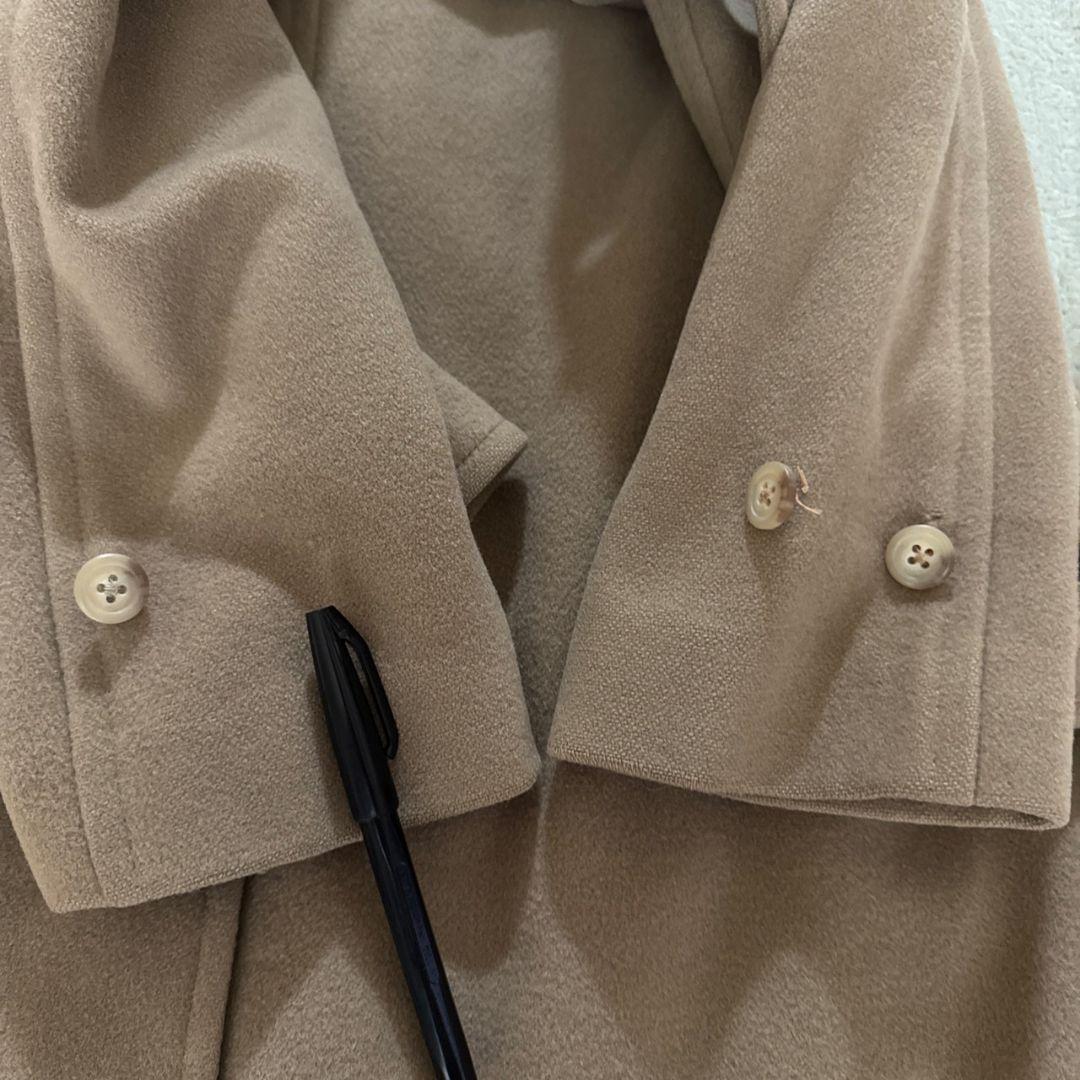 ラルフローレン カシミヤ混 ベルテッド ロングコート ベージュ 日本製