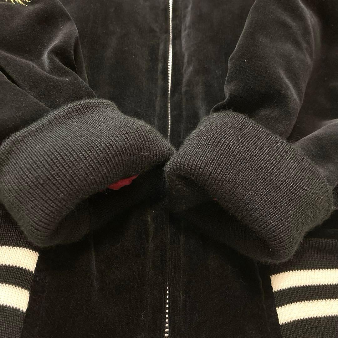 Hoshihime ホシヒメ 別珍 鷹龍 刺繍 ブラック 黒 LL スカジャン