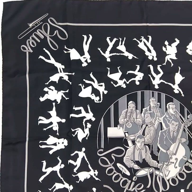 P*a様 レア エルメス HERMES スカーフ カレ90 ブギウギ シルク