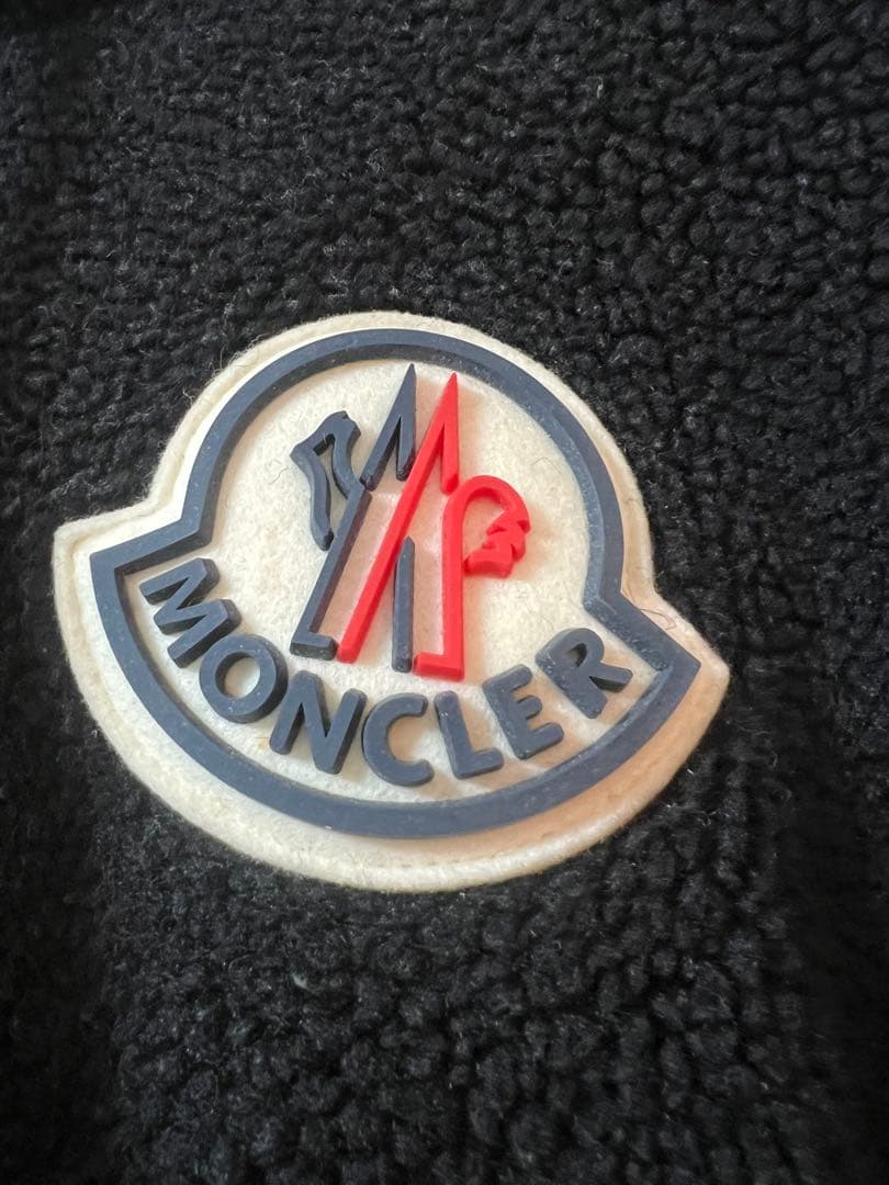 MONCLER ボアパーカー フーディ ブラック ロゴ