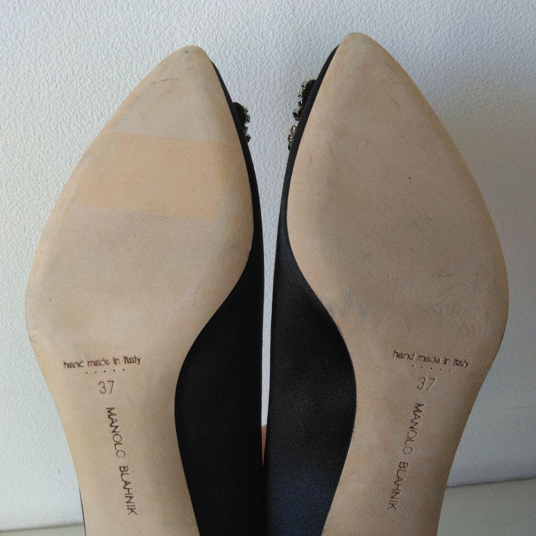 「極美品」MANOLO BLAHNIK マノロブラニク　ハンギシ　サテン　37