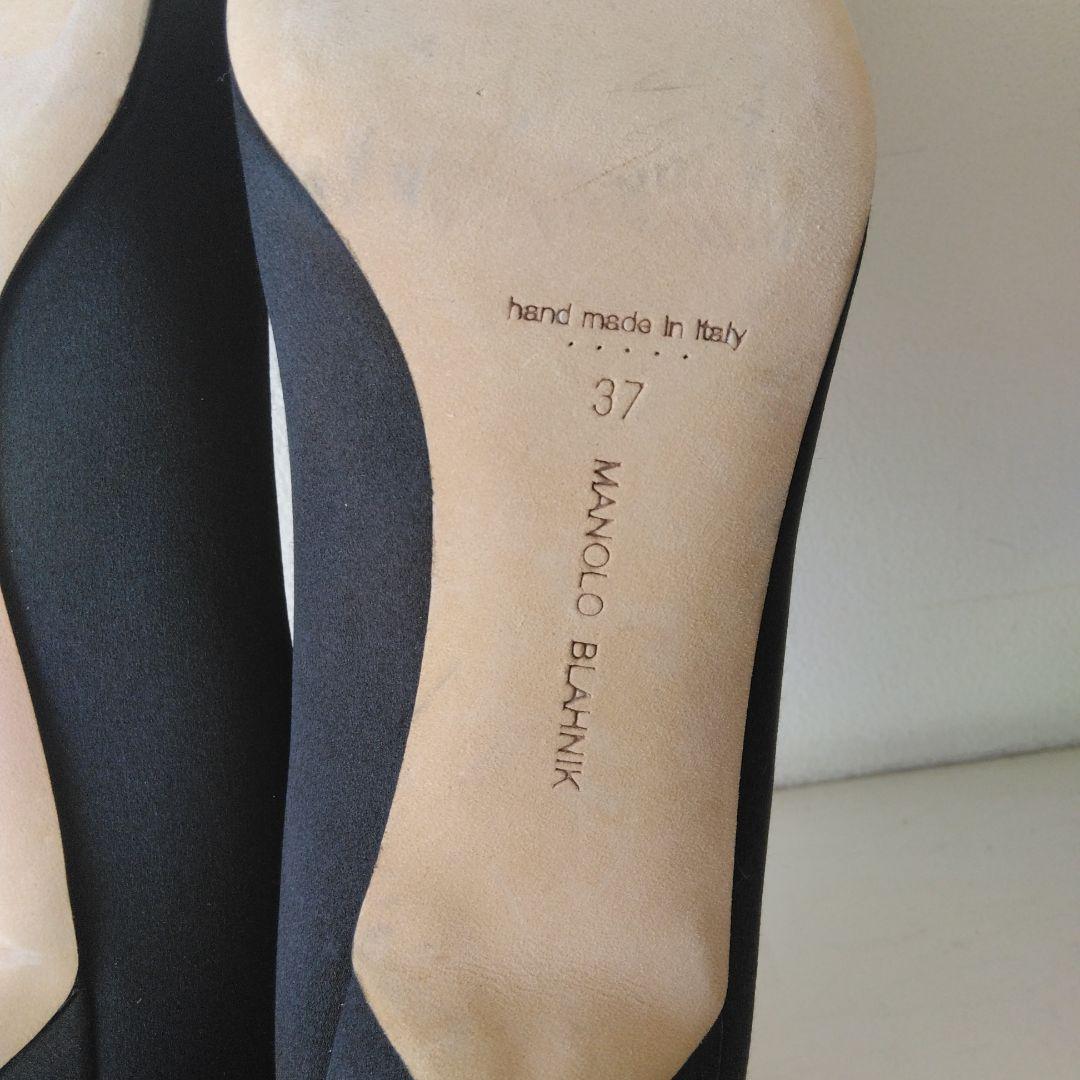 「極美品」MANOLO BLAHNIK マノロブラニク　ハンギシ　サテン　37