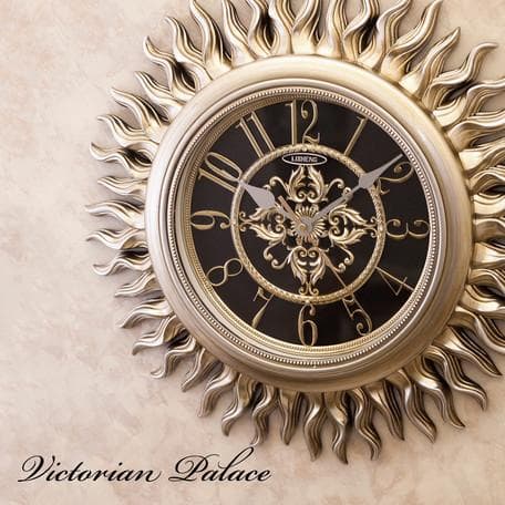 太陽デザイン 壁掛け時計【無音連続秒針付】ビクトリアンパレス ヴィーナス