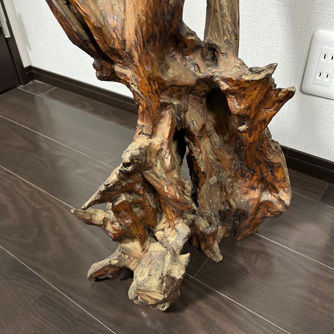 【天然木の置物】　 ＊サイズ（約）：最大幅35cm 、高さ83cm