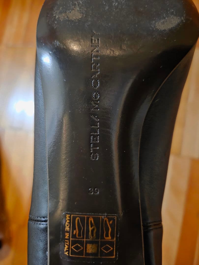 ステラマッカートニー パンプス チェーンストラップ付き ブラック 39