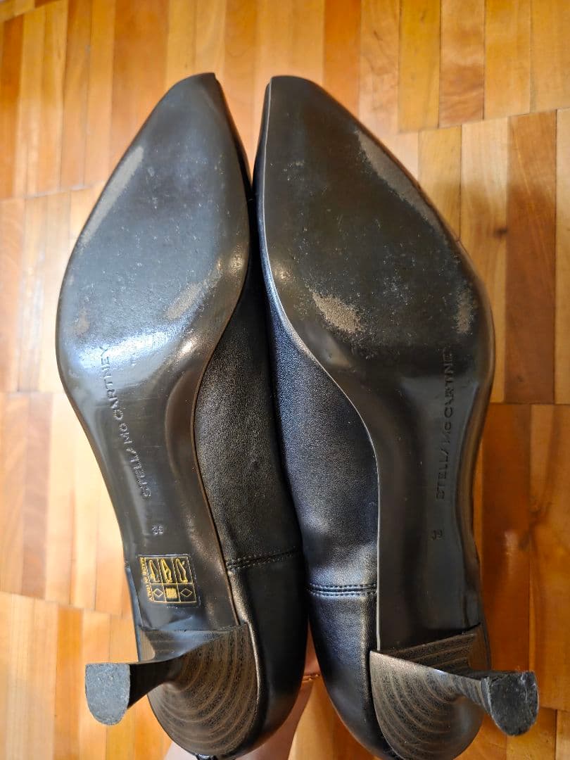 ステラマッカートニー パンプス チェーンストラップ付き ブラック 39