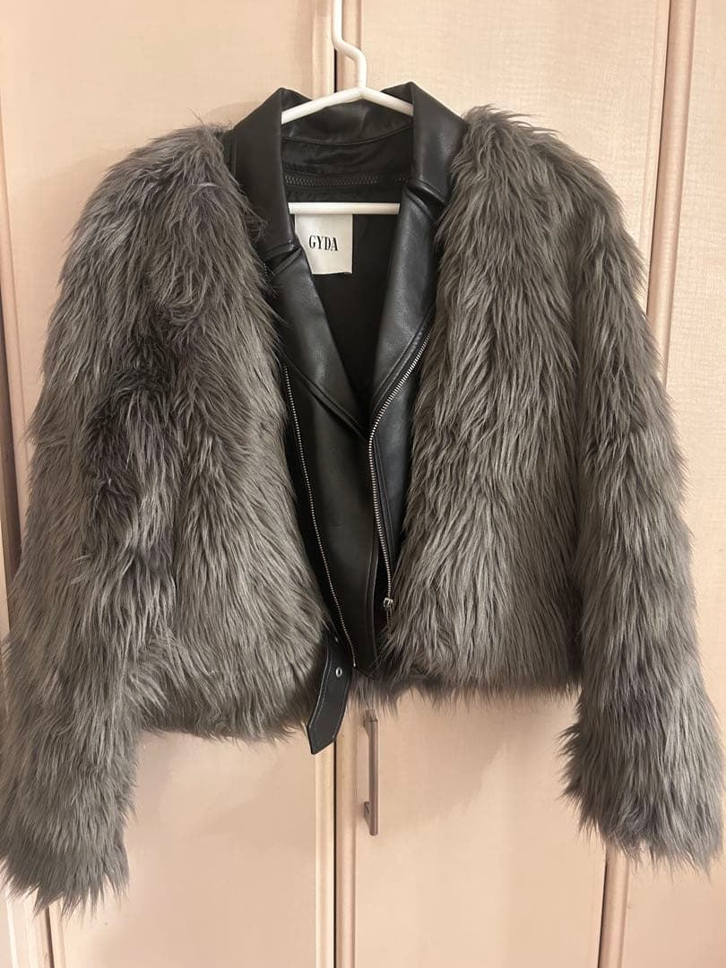 【2日間限定値下げ】GYDA ジェイダ レイヤードエコファーライダースジャケット