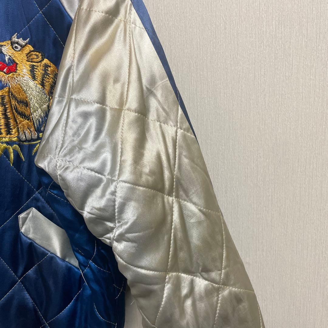 50′s スカジャン　中綿あり　鷹　ジャパンマップ　38度線　M デッドストック