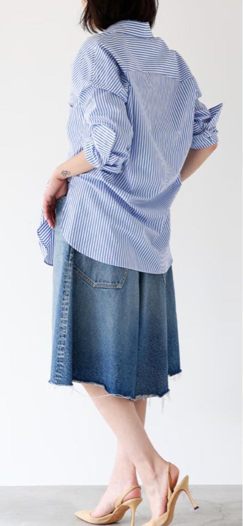 【MADISONBLUE】5PK PEMAKE A-LINEデニムスカート