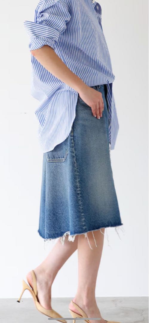 【MADISONBLUE】5PK PEMAKE A-LINEデニムスカート