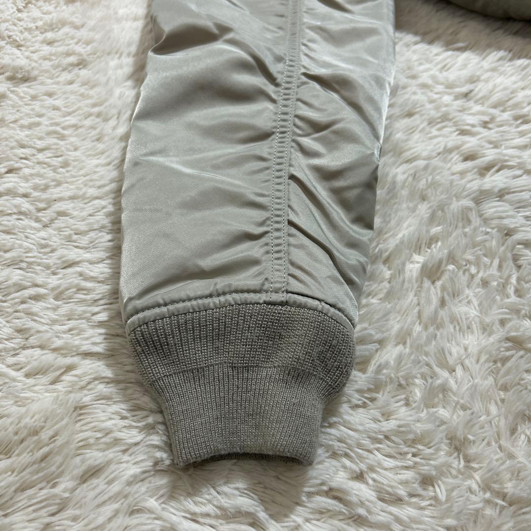 【美品】ALPHA MA-1 フライトジャケット シルバー M 短丈