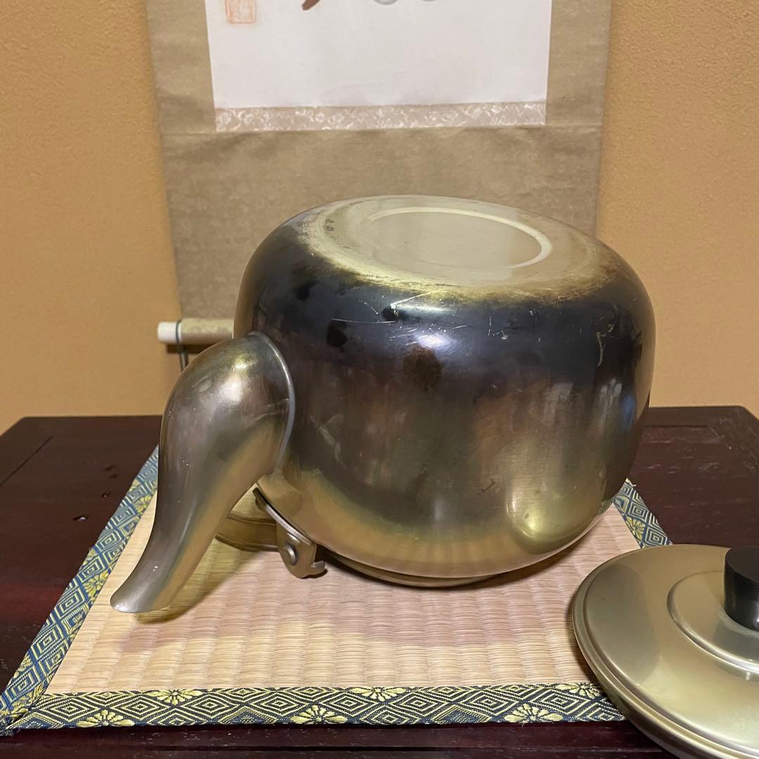 【昭和レトロ】アカオ やかん しゅう酸メッキ 5L ケトル 湯沸かし ビンテージ