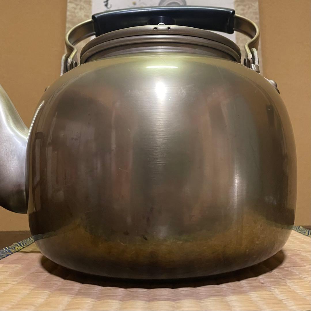 【昭和レトロ】アカオ やかん しゅう酸メッキ 5L ケトル 湯沸かし ビンテージ