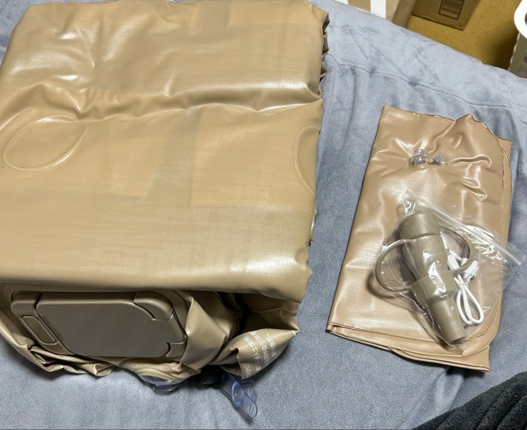 新品未使用　電動エアベット　ダブルサイズ　枕×2 補修布パッチ　日本語説明書付き