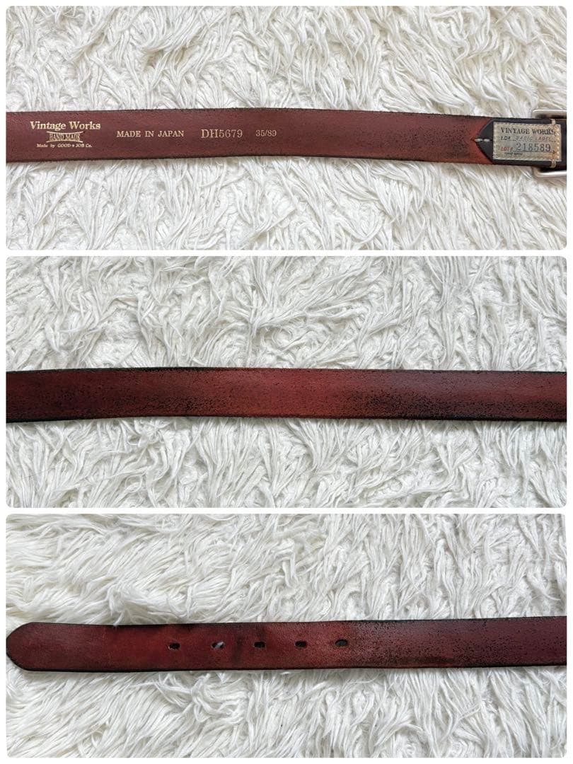 Vintage Works DH5679 35/89 レザー ベルト　缶付
