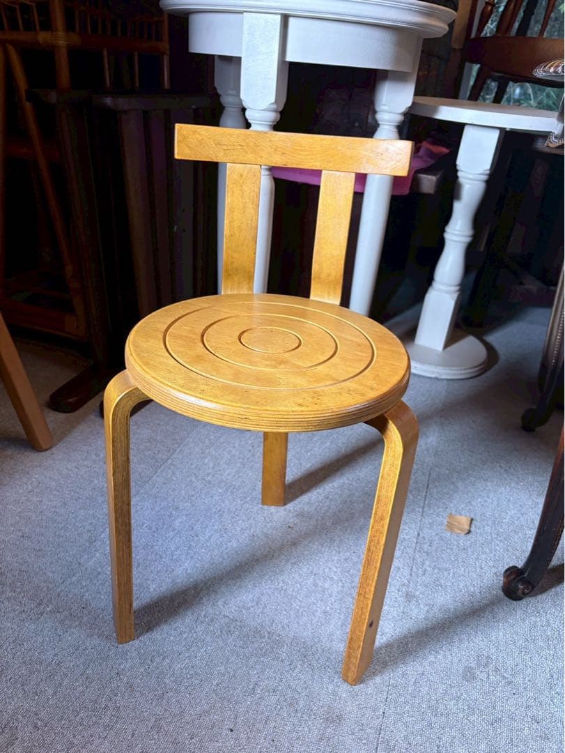 アルテック アアルト風 北欧曲げ木チェア 同心円座面 ヴィンテージ