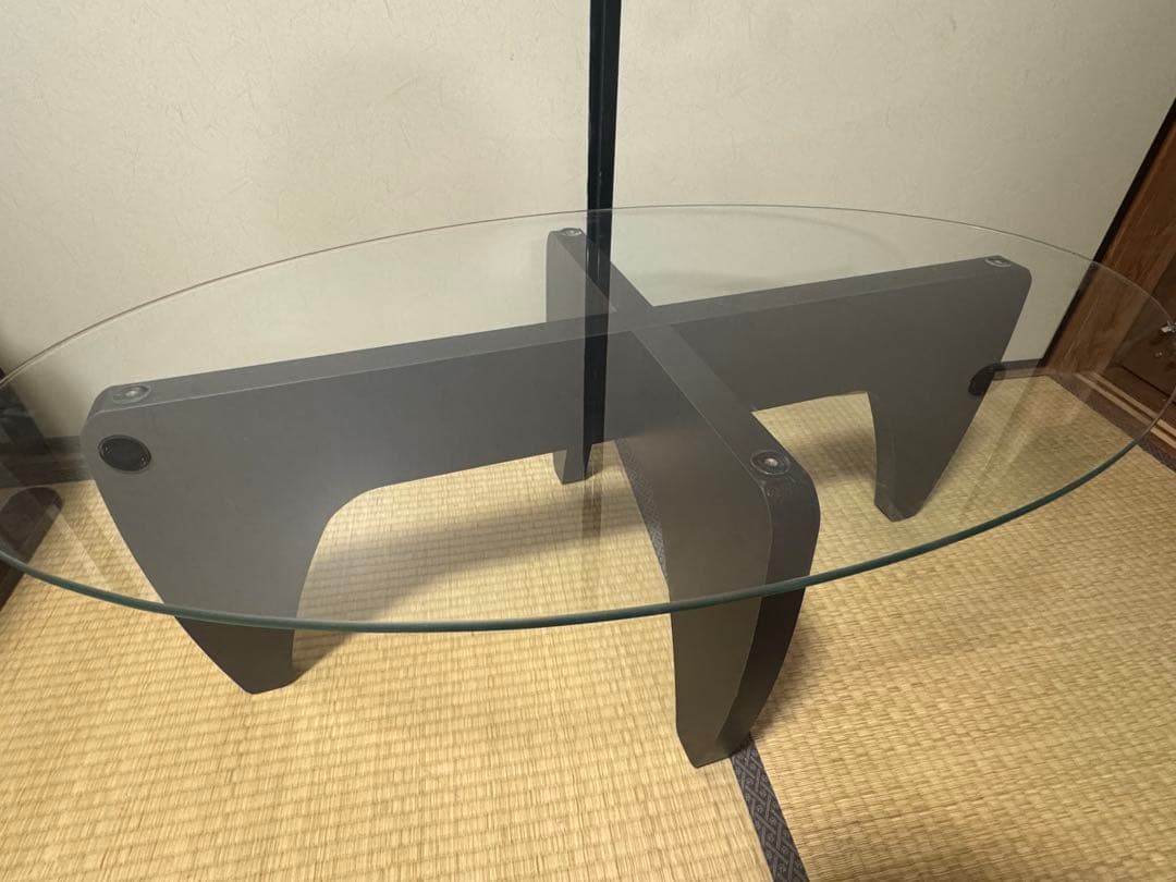 ガラステーブル 2way コーヒーテーブル ローテーブル