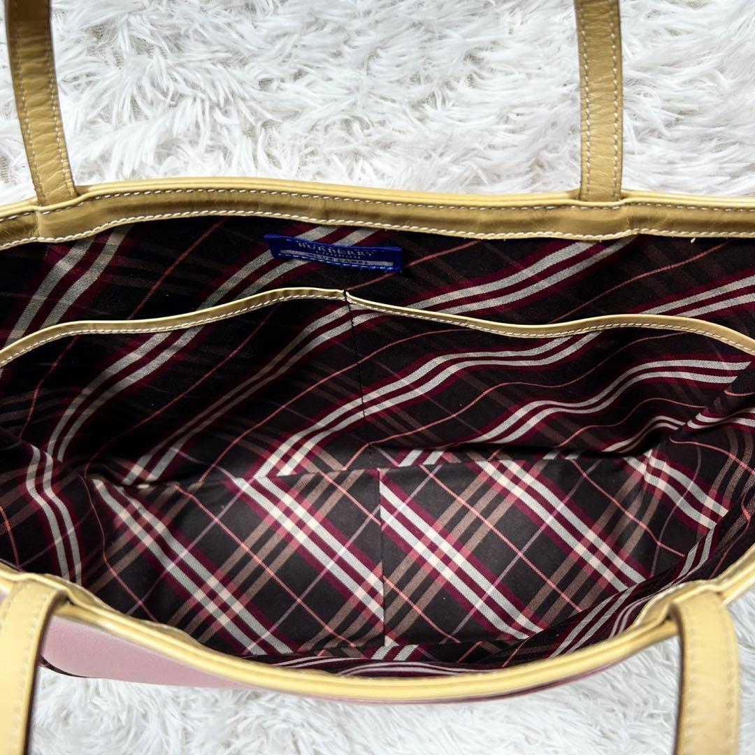 美品✨バーバリーブルーレーベル トートバッグ ノバチェック ホースロゴ 大容量