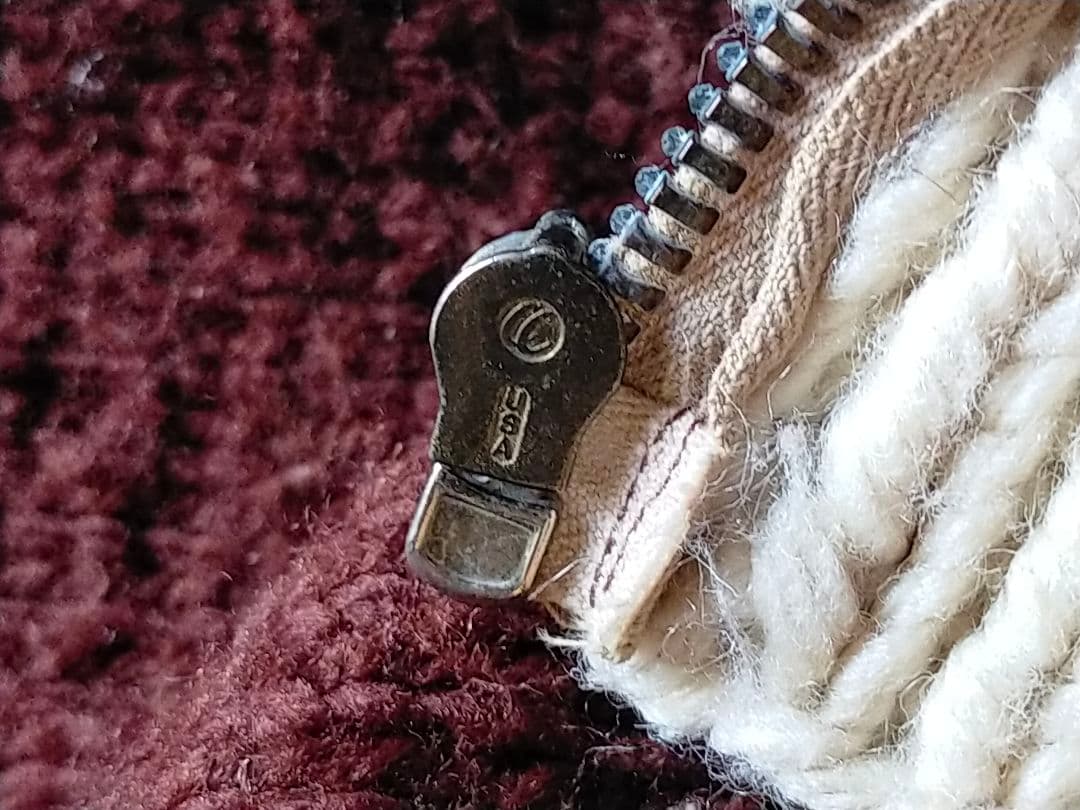 Vintage 60 70s ダイヤ柄 カウチンセーター